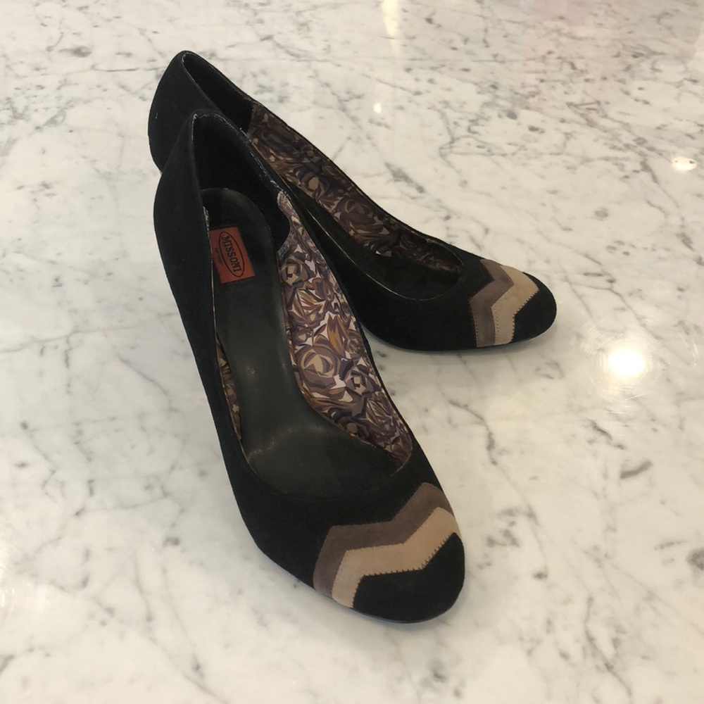 Missoni for Target Suede Block Hill Pump sz 10